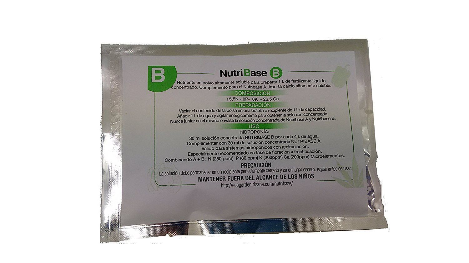 Fertilizante en polvo hidropónico Nutribase